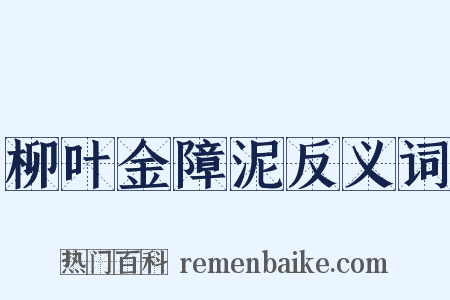 柳叶金障泥反义词是什么意思的图片